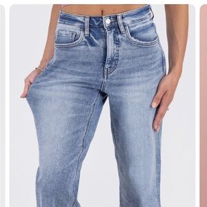 Loveret by Vervet The Piper super high rise tummy crop jeans 14w